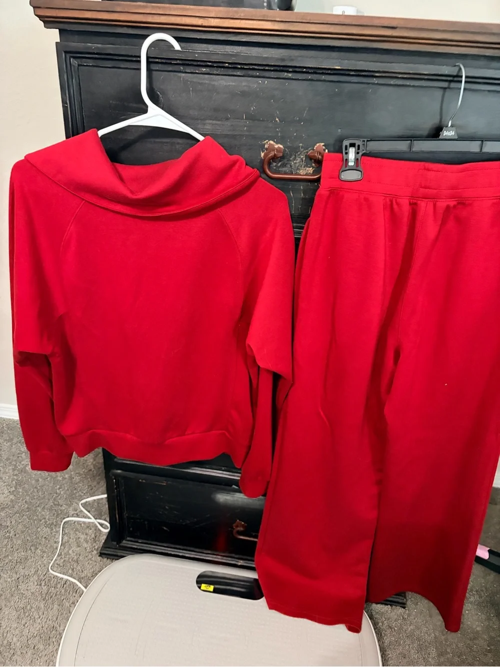 Women’s Red Two-Piece Sweatshirt & Pant Set